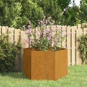 Planter Rusty 23.6"x23.6"x17.7" Corten Steel