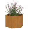 Planter Rusty 23.6"x23.6"x17.7" Corten Steel