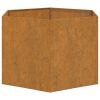 Planter Rusty 23.6"x23.6"x17.7" Corten Steel