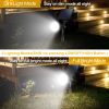 2Pcs Solar Spotlight Outdoor Dusk To Dawn Light Wall Path Lawn Garden Lamp Waterproof