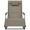 Sun Lounger Textilene Taupe and Gray