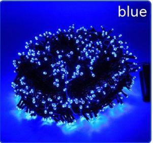 Solar-powered String Lights 8 Function LED Outdoor Waterproof (Option: Blue-Remote Control 52 M 500 Lights)