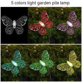 Solar Butterfly Outdoor Yard Lamp (Option: 8 Heads-Colorful Light)