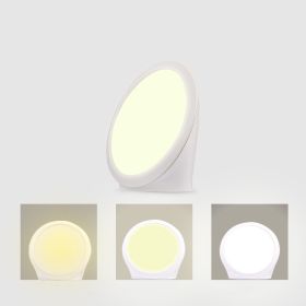 Intelligent Timing Round Sun Eye Protection Lamp (Option: UK-White)