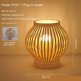 Japanese Atmosphere Retro Homestay Bedroom Bedside Lamp (Option: Without E27 Light Source-Without Bulb-R100)