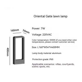 Outdoor Lawn Lamp Waterproof LED Landscape (Option: Oriental Gate 40CM)