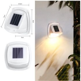 Outdoor Solar Courtyard Small Wall Lamp Garden Waterproof Rail Guarding Lamp Home Villa Wall Vintage Ornament Small Night Lamp (Option: Transparent Warm Light-Solar Garden Lamp)