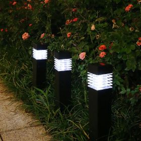 Solar Lawn Ground Lamp Courtyard Garden (Option: Square Light White Light)