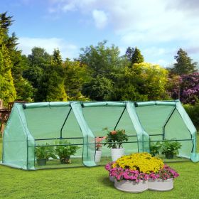 Outoodor mini greenhouse helps to protect plants opening conservatory;  three rooms; XH (opening conservatory/color: Square-green)