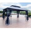 13x10 Outdoor Patio Gazebo Canopy Tent With Ventilated Double Roof And Mosquito net(Detachable Mesh Screen On All Sides); Suitable for Lawn;  Garden;