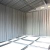 9.1' x 10.5' Galvanized Steel Storage Shed Sliding Door Tool Shack with 4 Vents & Metal Floor