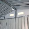 9.1' x 10.5' Galvanized Steel Storage Shed Sliding Door Tool Shack with 4 Vents & Metal Floor