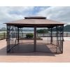 13x10 Outdoor Patio Gazebo Canopy Tent With Ventilated Double Roof And Mosquito net(Detachable Mesh Screen On All Sides); Suitable for Lawn;  Garden;