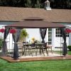 13x10 Outdoor Patio Gazebo Canopy Tent With Ventilated Double Roof And Mosquito net(Detachable Mesh Screen On All Sides); Suitable for Lawn;  Garden;