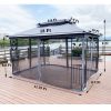 13x10 Outdoor Patio Gazebo Canopy Tent With Ventilated Double Roof And Mosquito net(Detachable Mesh Screen On All Sides); Suitable for Lawn;  Garden;