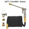 1pc High Pressure Thickened Car Washing Hose; Garden Water Pipe Metal Water Gun Nozzle; Retractable Water Hose Car Washing Tool Set